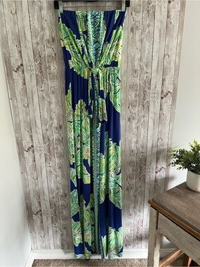 knee length dresses for ladies Yellow BLue Floral Dream Maxi Lili Dress  SABO
